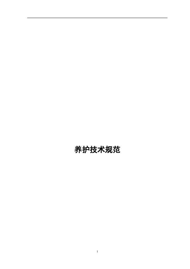 公路养护规范——自制文件