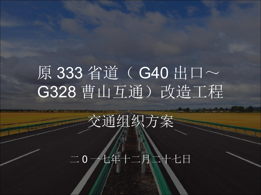 省道交通组织方案