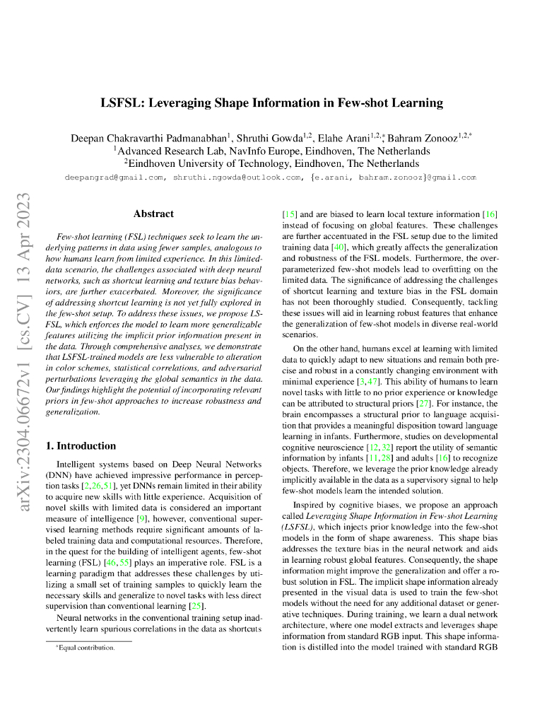 LSFSL:利用形状信息进行少样本学习（英文版）