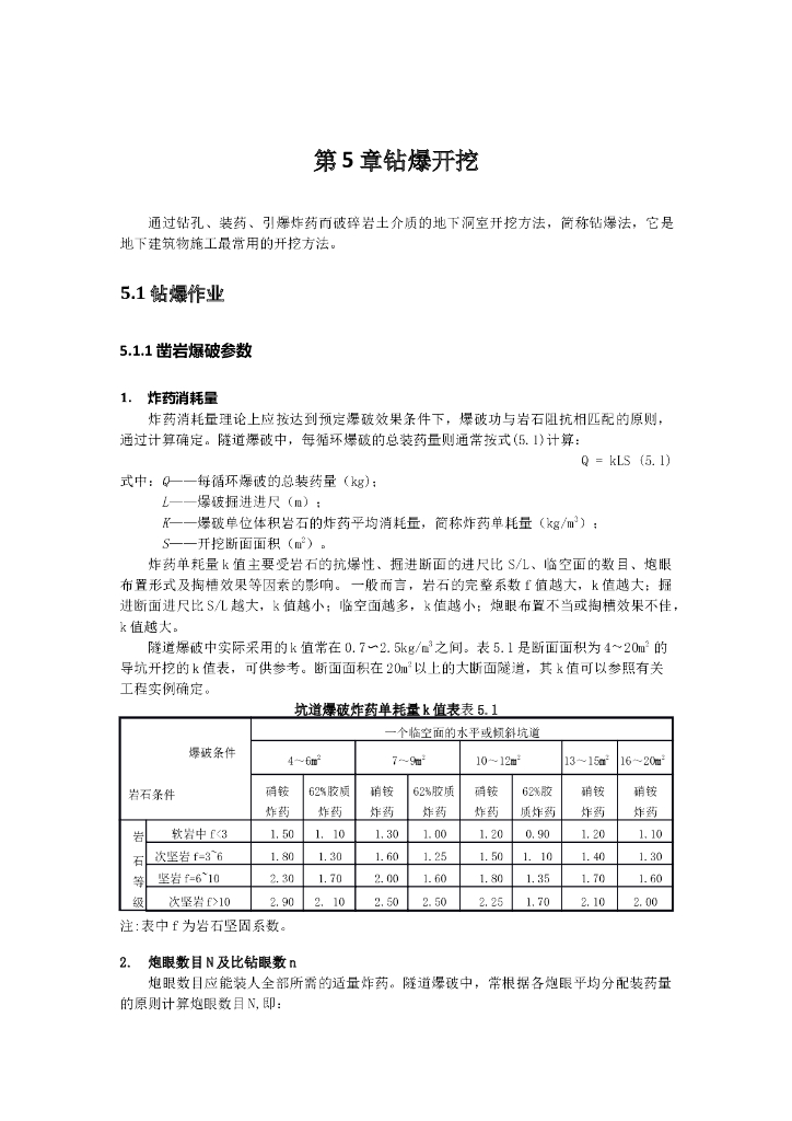 钻爆开挖