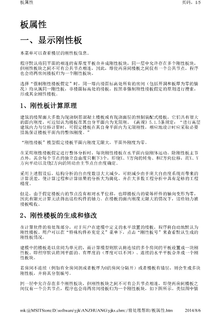 PKPM中的四种板-刚性板、弹性板6、弹性板3、弹性膜