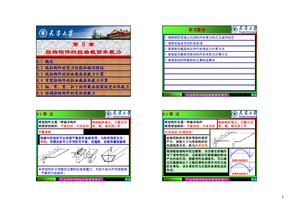 扭转构件的扭曲截面承载力计算（60P）