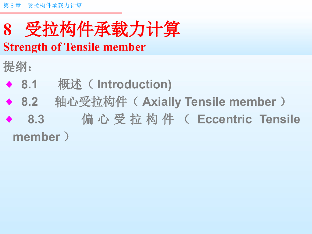 受拉构件承载力计算PPT（20页）