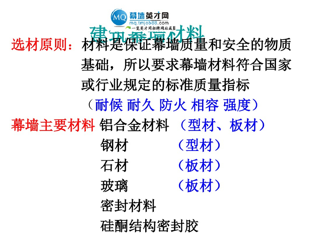 建筑幕墙材料（PDF,共25页）