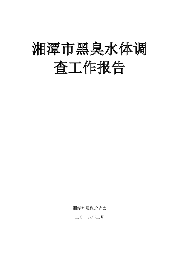 黑臭水体调查报告（12页，清楚明了）