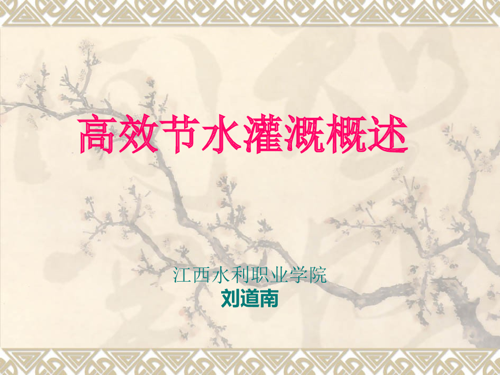 高效节水灌溉概述（52页，清楚明了）