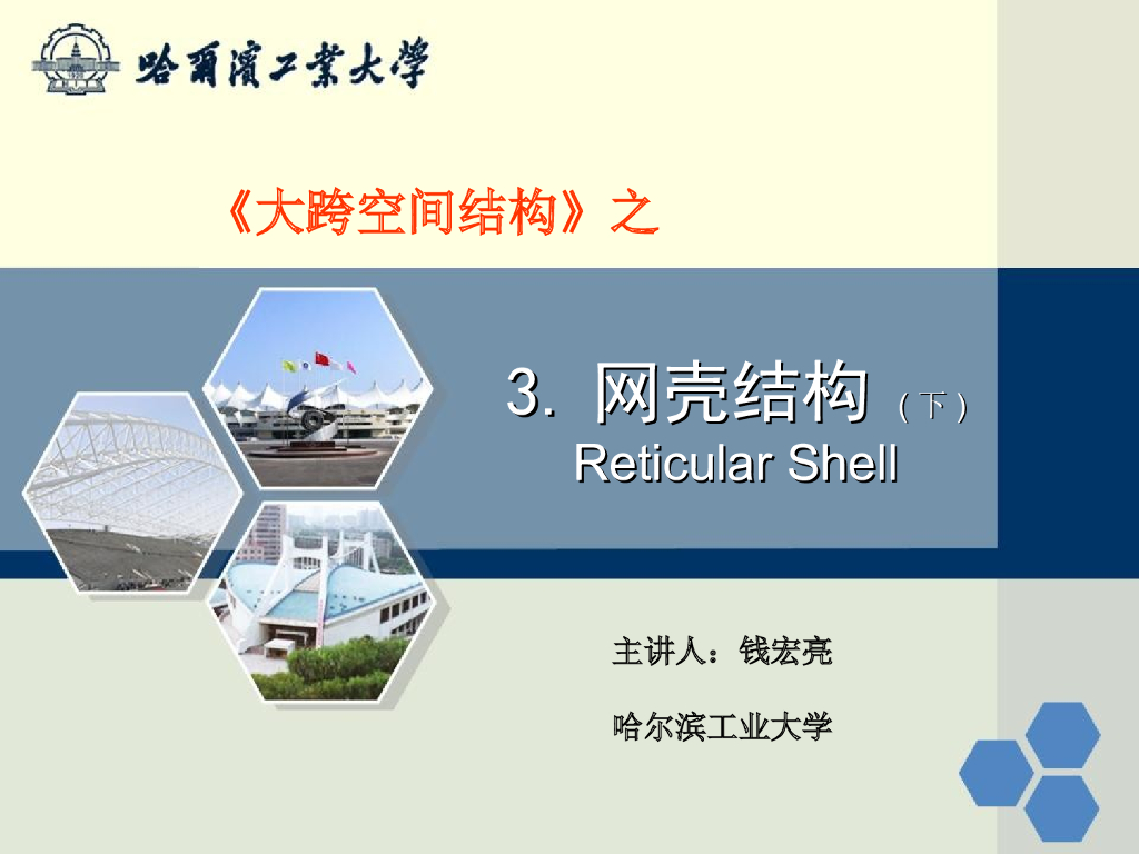 大跨空间结构之网壳结构-哈工大