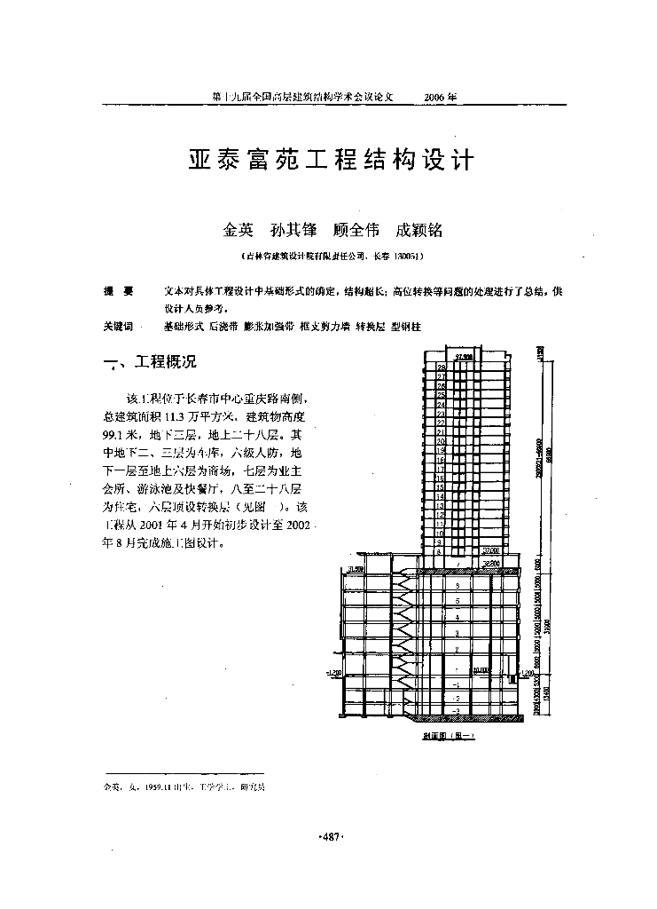 长春亚泰富苑工程结构设计