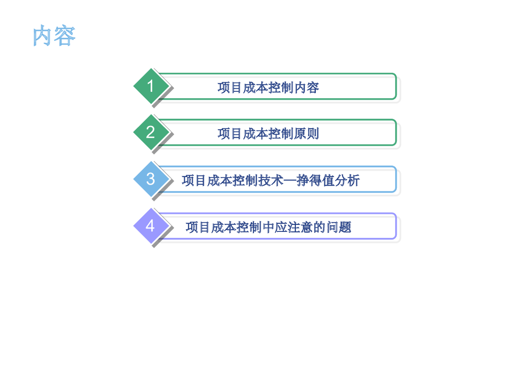 建设项目成本控制培训讲义