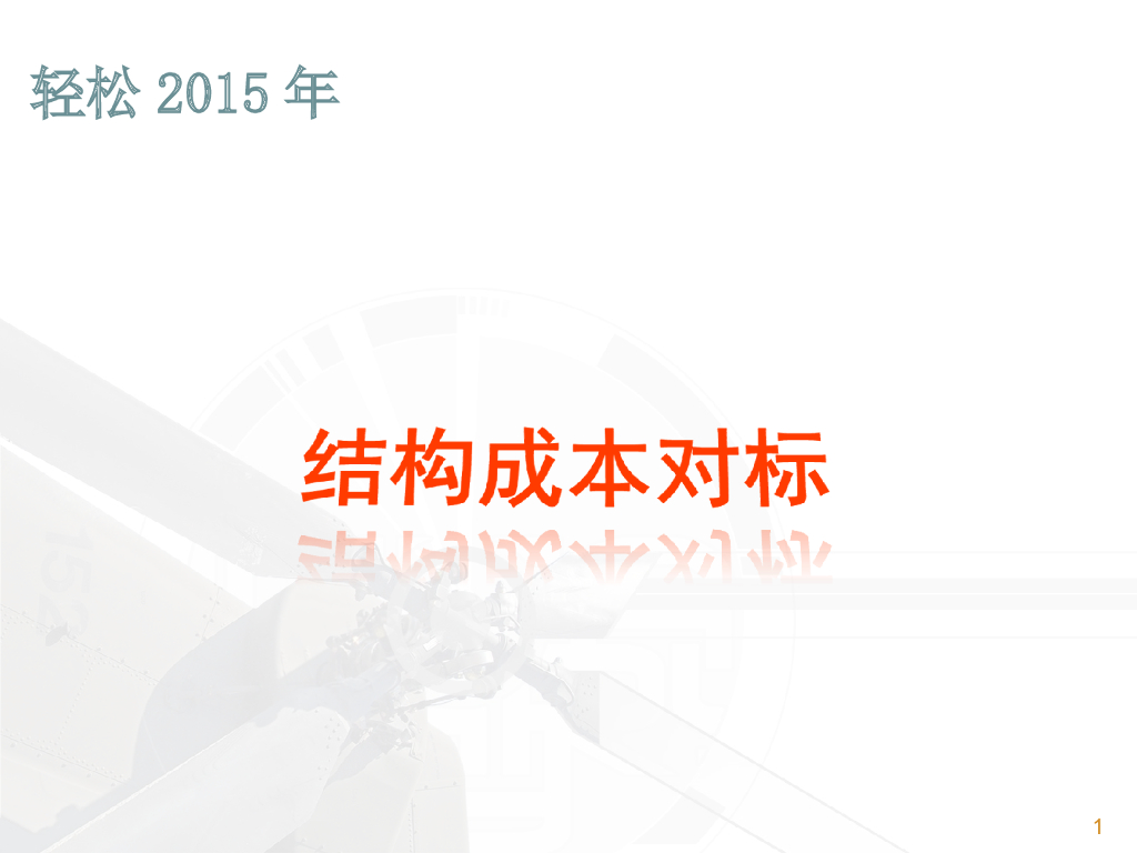 2015年知名公司结构成本控制文件