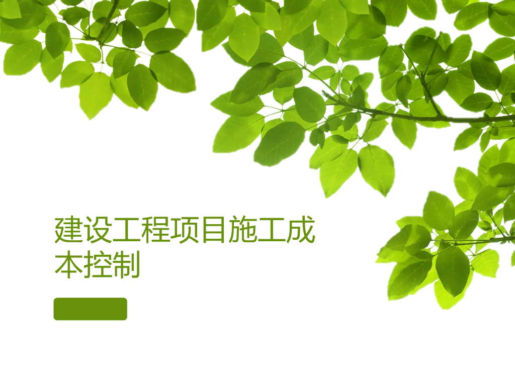 建设工程项目施工成本核算控制讲义