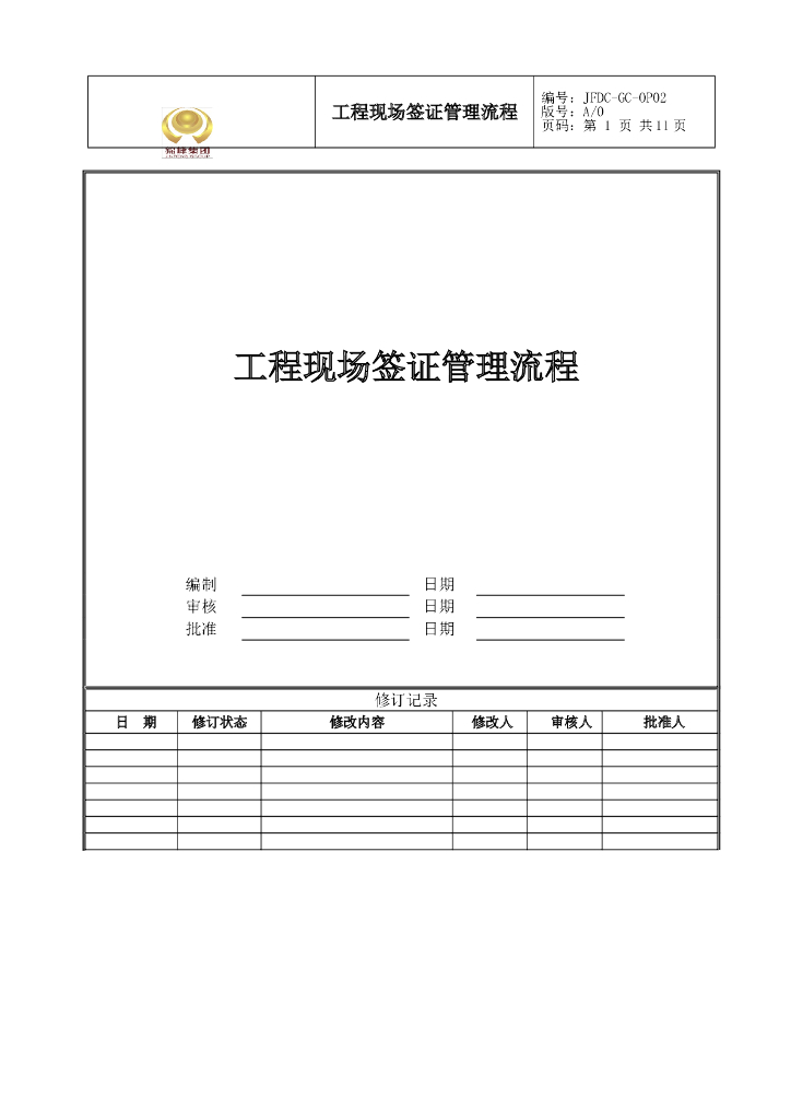 工程现场签证管理流程