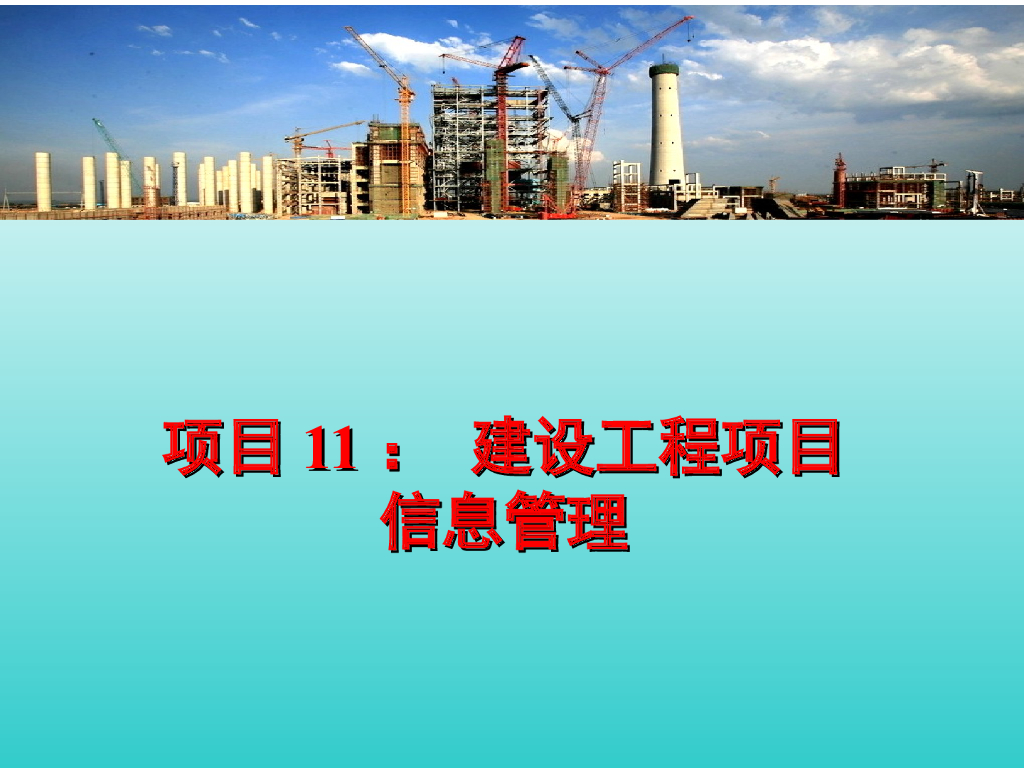 建设工程项目信息管理