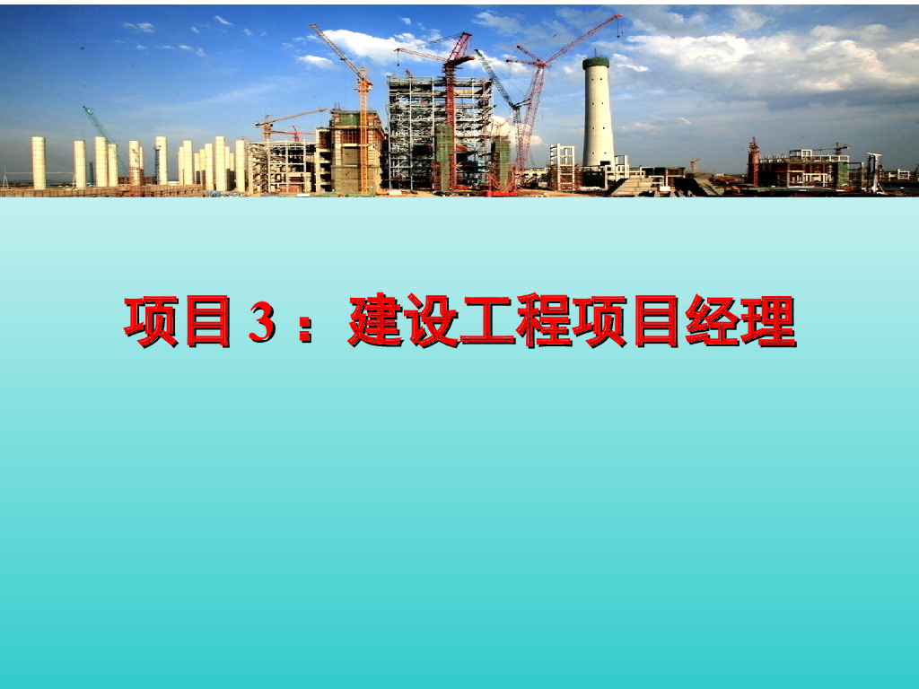 项目管理—建设工程项目经理