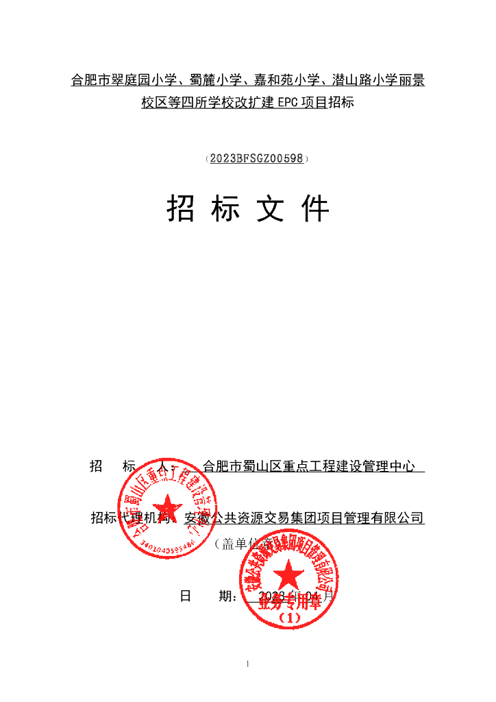 某市4所小学改扩建EPC项目招标文件