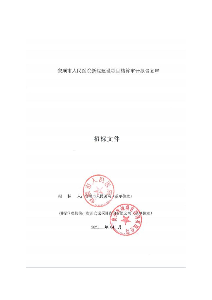 医院建设项目结算审计报告复审招标文件