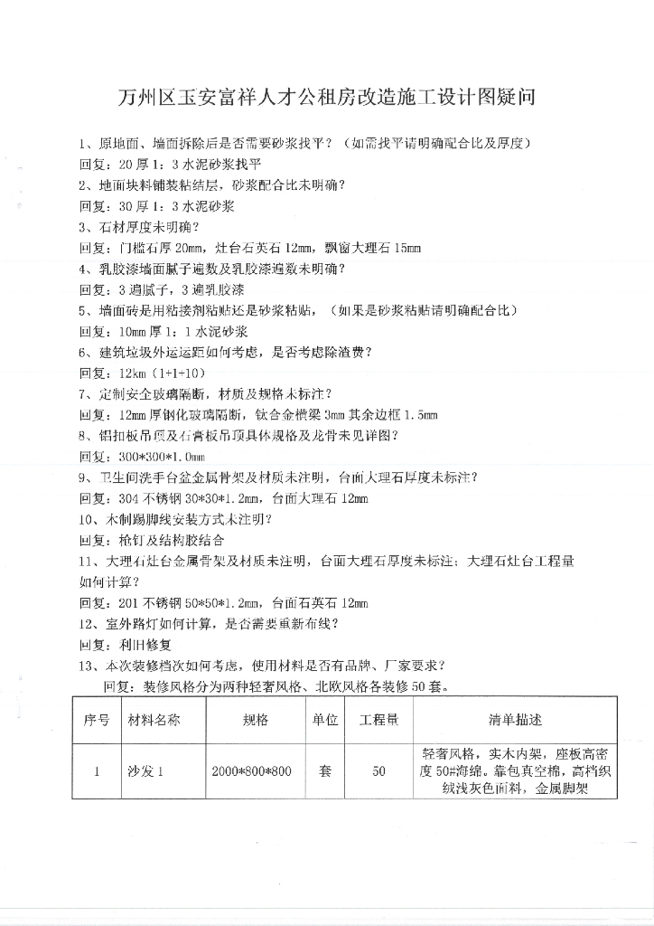 人才公租房改造招标文件清单图纸