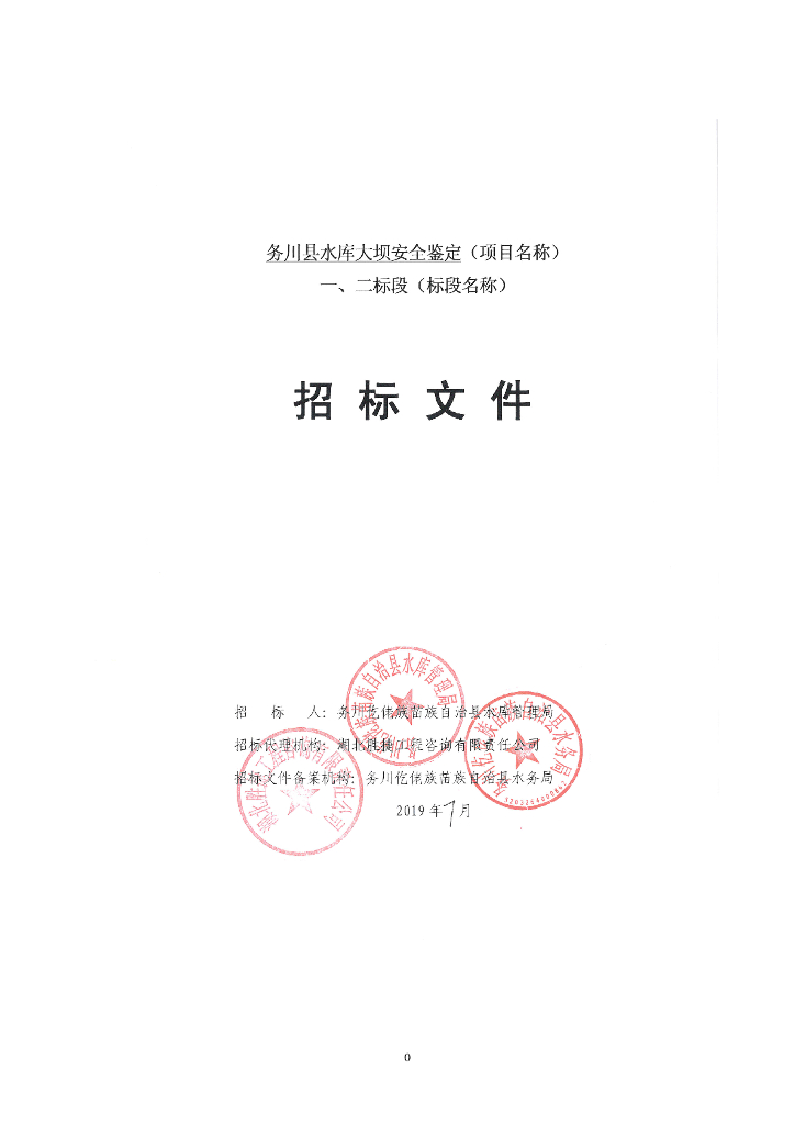 水库大坝安全鉴定招标文件