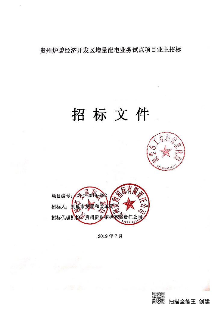 增量配电业务试点项目招标文件