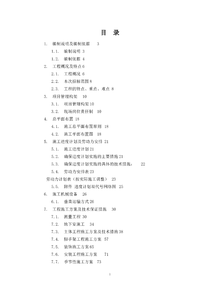 知名地产技术标范本