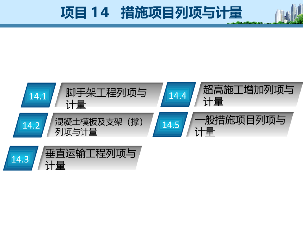 [课件]措施项目列项与计量