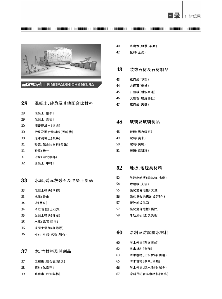 [湖北]2017年2月建设材料厂商报价信息170(品牌市场价)