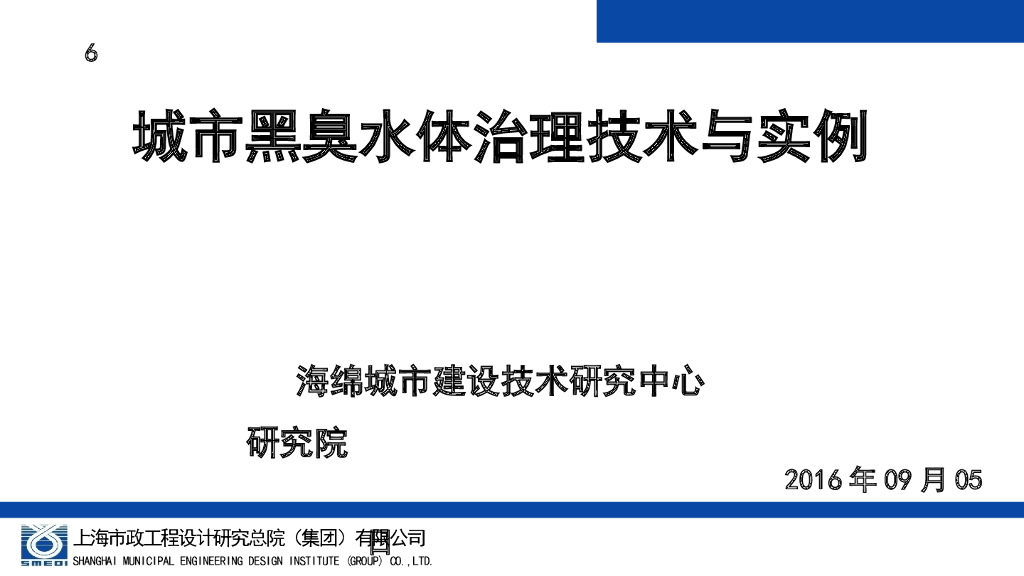 城市黑臭水体治理技术与实例