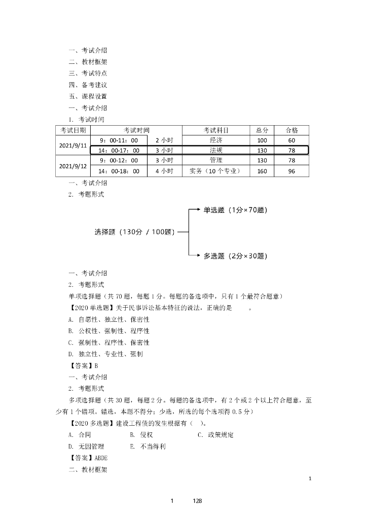2021一建《法规》讲义合集（PDF+128P)