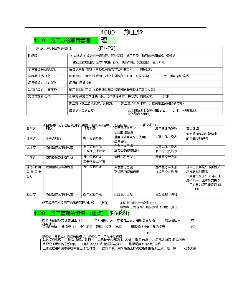 造价师学习基础重点笔记