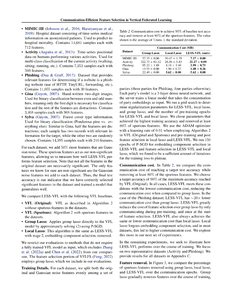 LESS-VFL: 用于联合学习的高效通信特征选择（英文版）_第8页