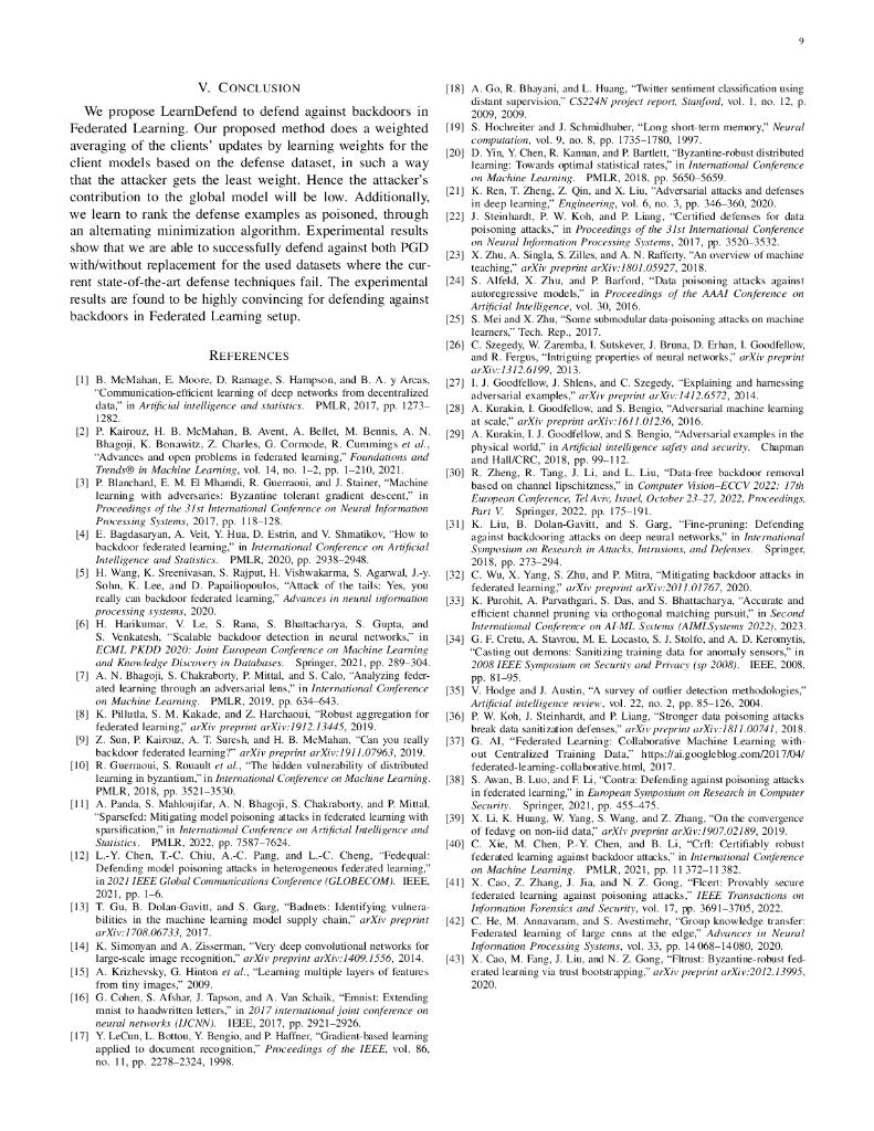 基于联邦学习的针对性模型投毒攻击防御学习（英文版）_第9页