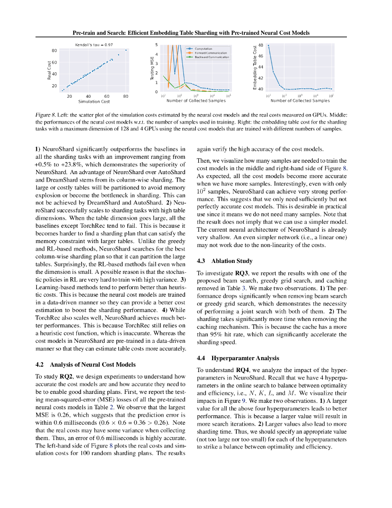 预训练与搜索：利用预训练神经成本模型实现高效的嵌入表分片（英文版）_第9页