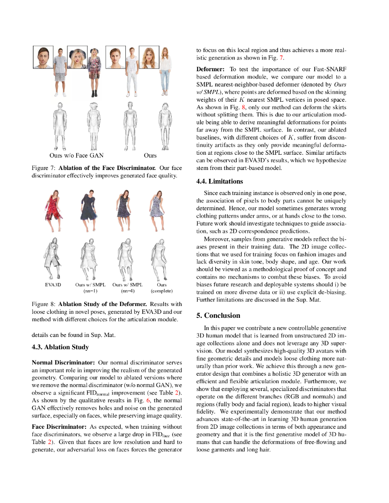 AG3D: 从 2D 图像集合中学习生成 3D 头像（英文版）_第8页