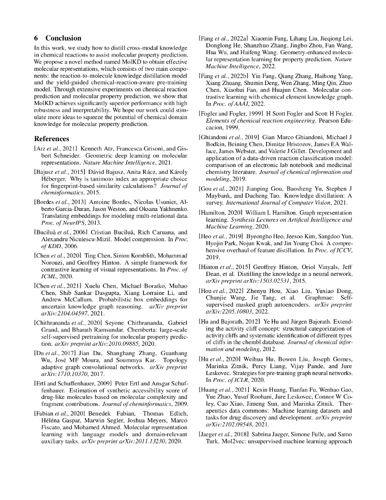 MolKD: 化学反应跨模态知识蒸馏用于分子性质预测（英文版）_第8页