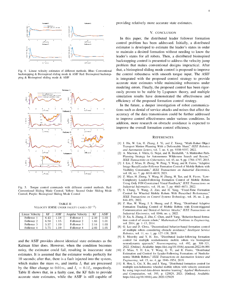 基于仿生神经动力学和自适应滑模创新滤波的移动机器人分布式领从编队控制（英文版）_第8页