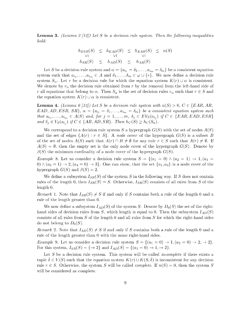 从决策规则系统构建决策树和无环决策图（英文版）_第9页