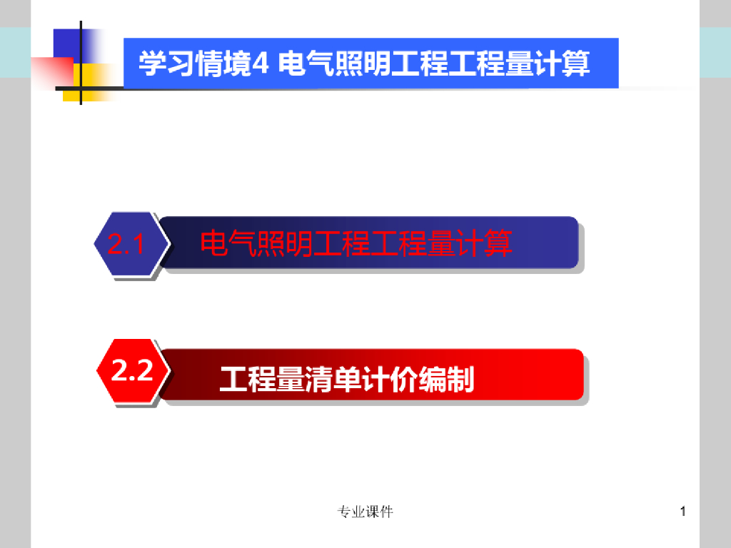 电气照明工程工程量计算课件PPT（精品）