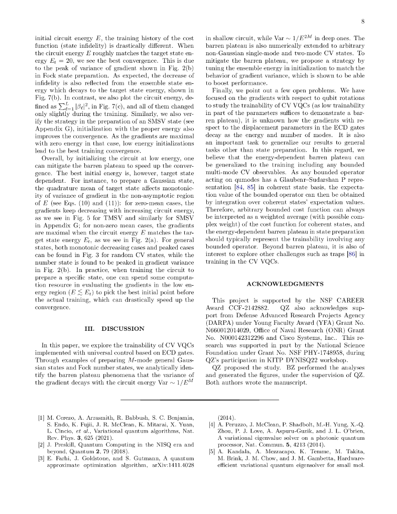 玻色变分量子电路中的能量依赖性贫瘠高原（英文版）_第8页