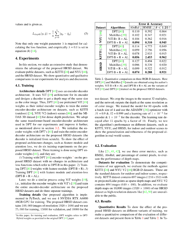 用于单目深度估计的高分辨率合成 RGB-D 数据集（英文版）_第6页
