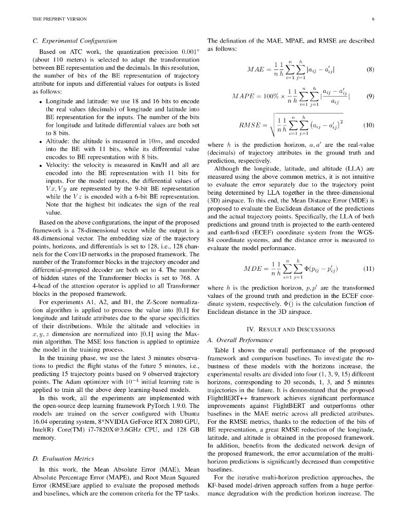 FlightBERT++：一种非自回归多时空间隔飞行轨迹预测框架（英文版）_第6页