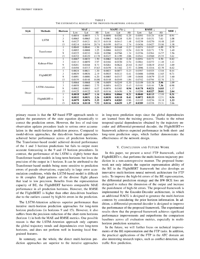 FlightBERT++：一种非自回归多时空间隔飞行轨迹预测框架（英文版）_第7页