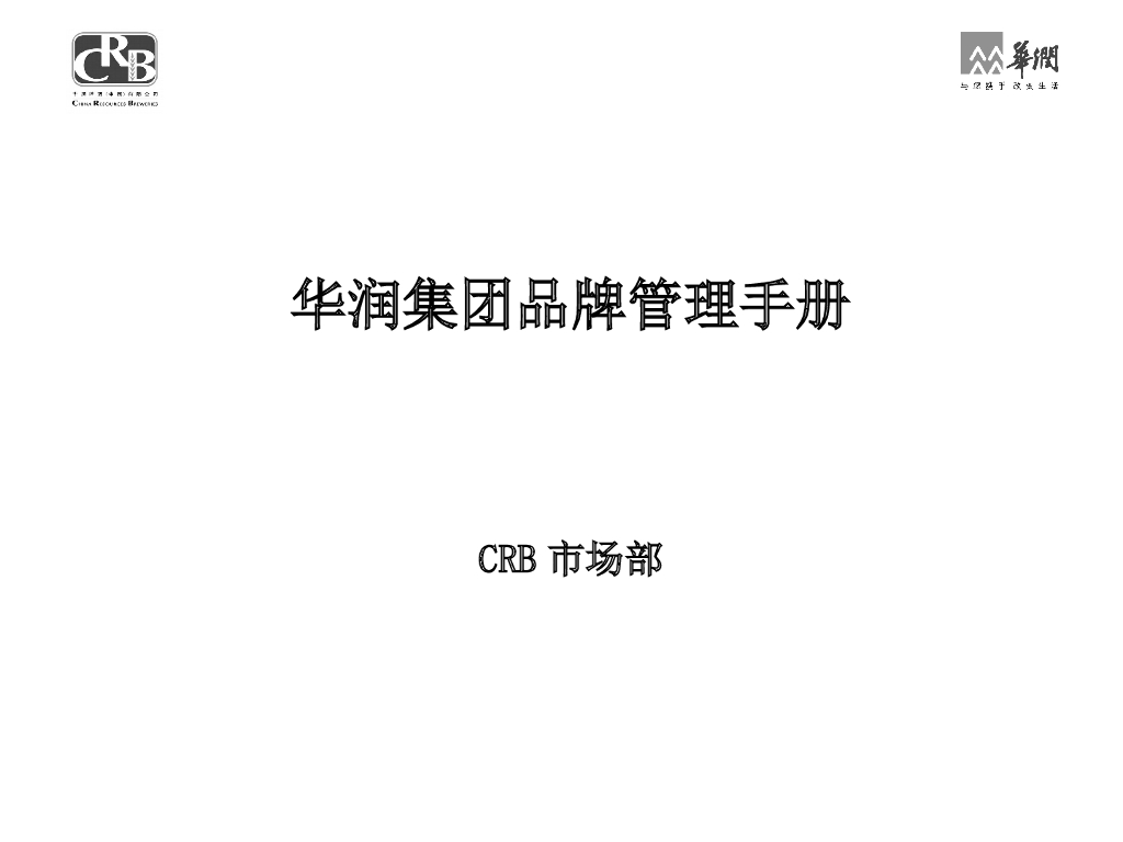 华润集团品牌管理手册修订稿（255页）