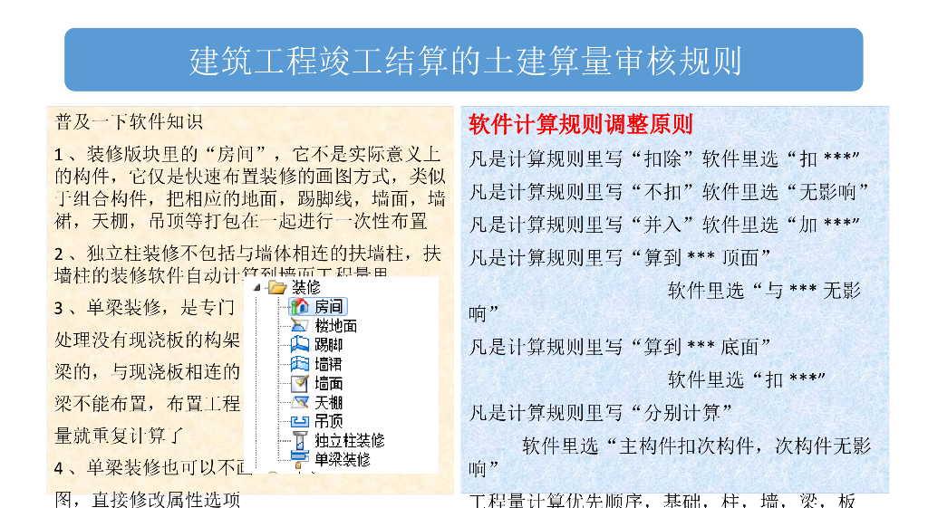 广联达土建算量计算规则解析_装饰装修