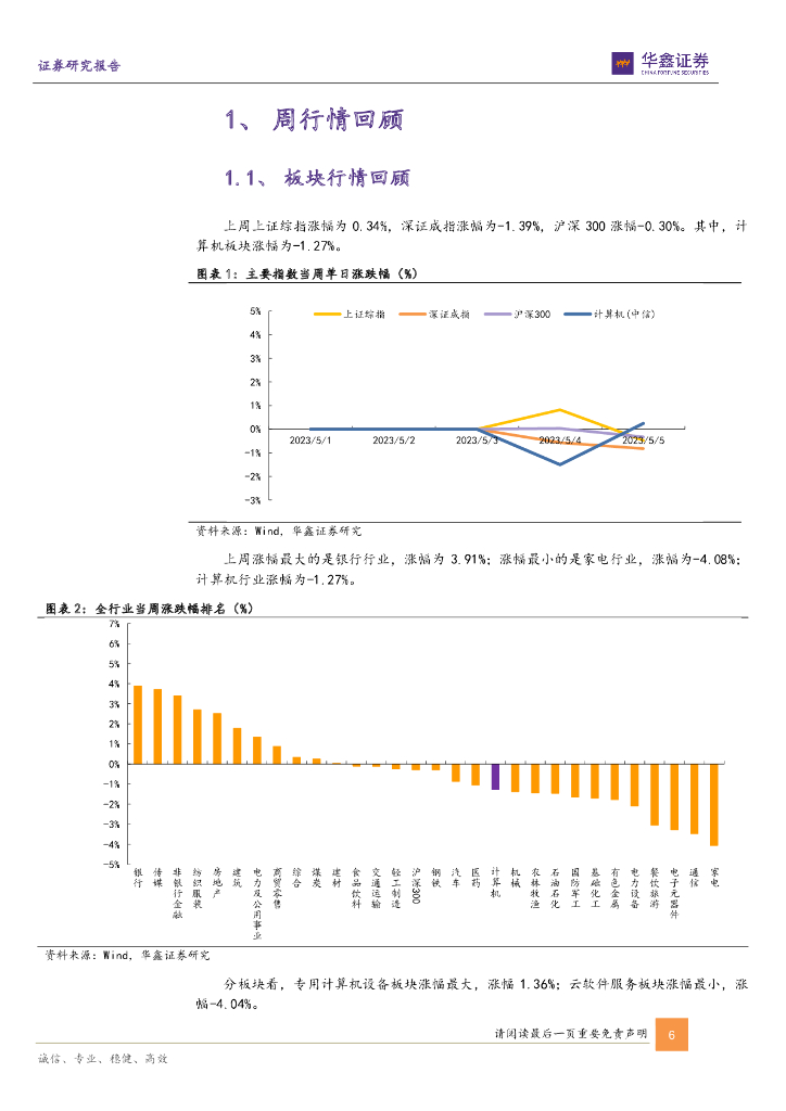 华鑫证券：计算机行业周报：大模型有望对标ChatGPT，布局AI+司法机遇_第6页
