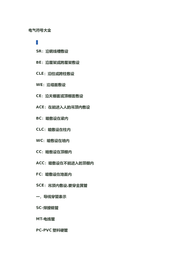 建筑电气施工图工程量计算实例详解及电气符号大全