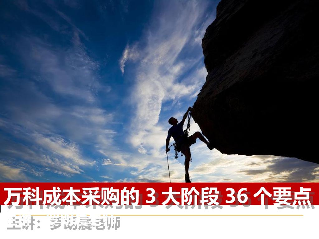 万科地产成本采购的3大阶段36个要点（共225页）