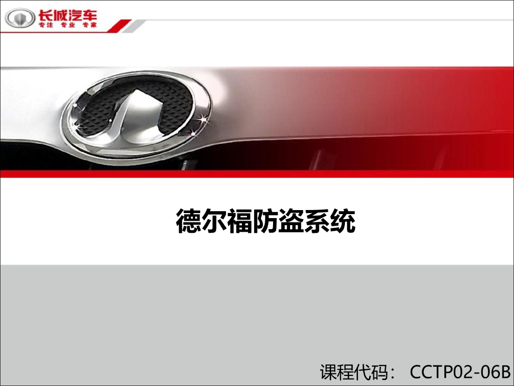 德尔福防盗系统中级认证