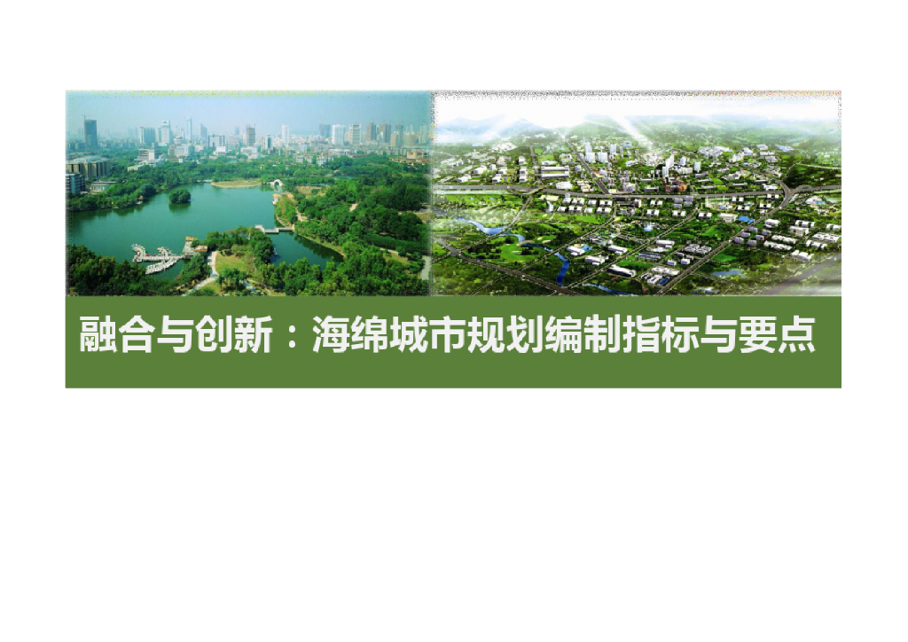 海绵城市规划编制指标与要点课件（52页）
