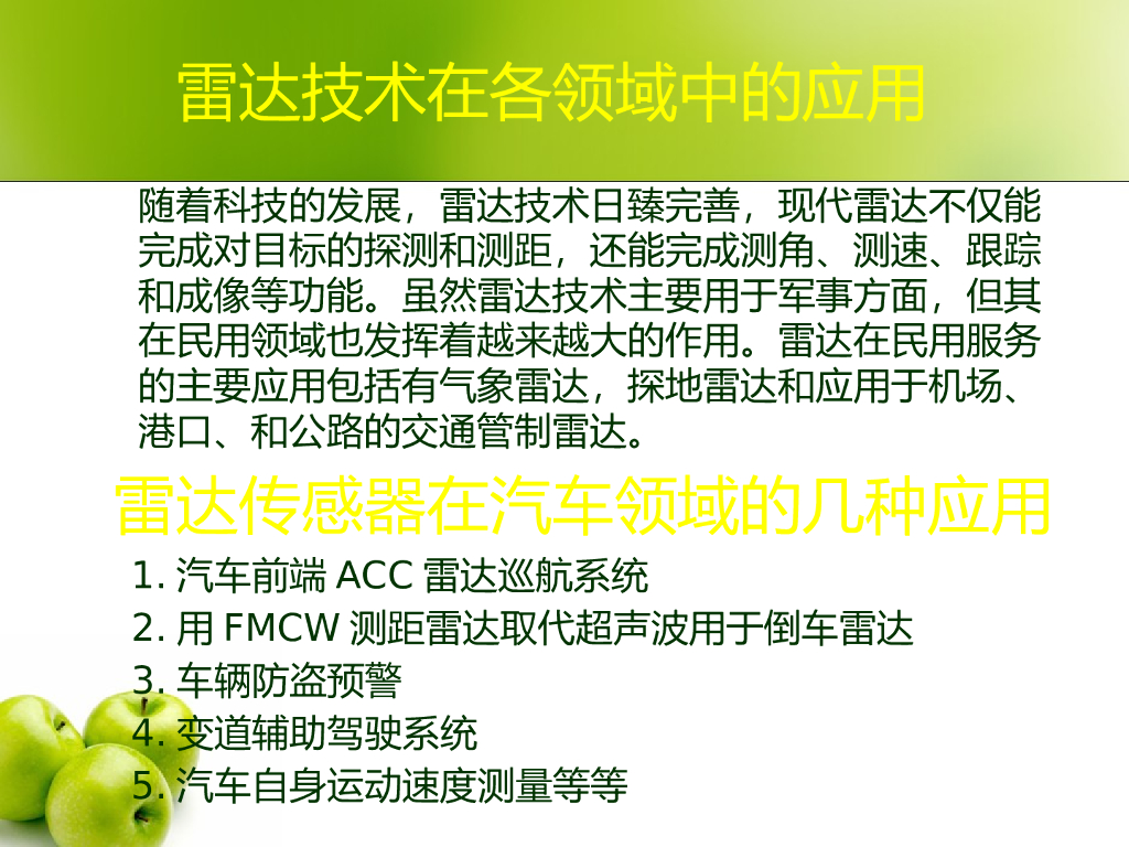 常见汽车雷达传感器应用及对比_第3页