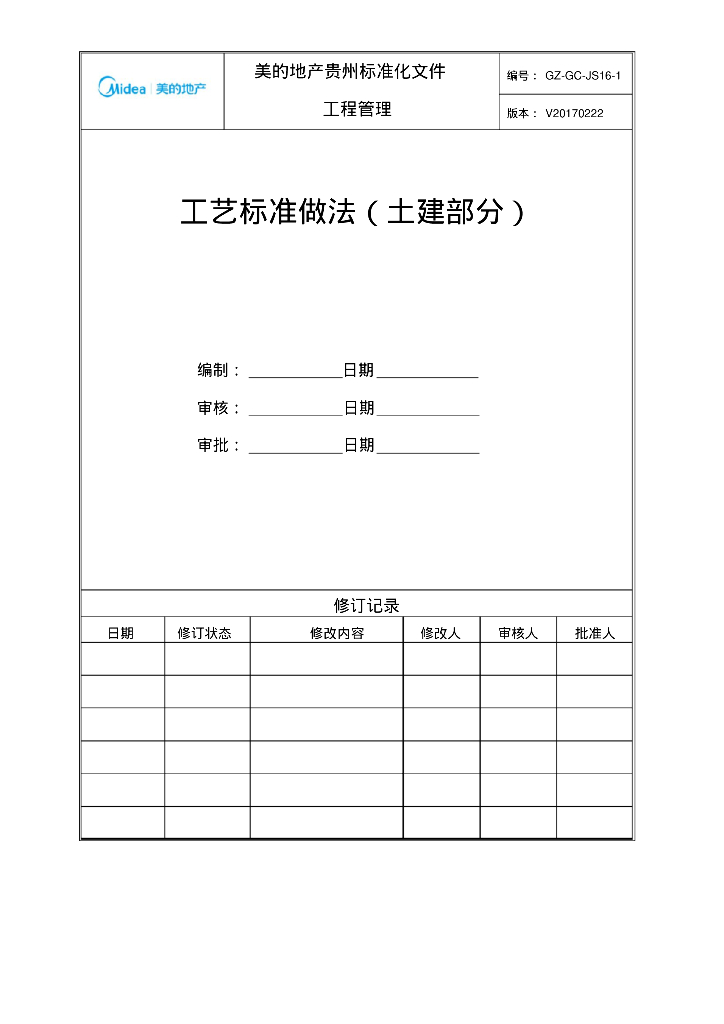 知名企业工程管理工艺整理(土建部分)